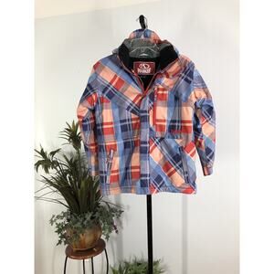 MARKER Snowboard Ski Snow Jacket Coat Girls Size 10 Artsy Hoodie Sporty Pockets